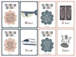 Engaging Alphabet Quest Flashcards for Kids Learn A-Z and Vocabulary with Fun Visuals vector