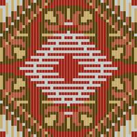 Geometric Colorful Abstract Geometric Patternfolk Embroidery, Aztec Geometric Ornament Print. Design for Carpet, Wallpaper, Clothing, Wrapping, Fabric vector