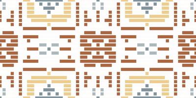 Knit Seamless Abstract Geometric Patternfolk Embroidery, Aztec Geometric Ornament Print. Design for Carpet, Wallpaper, Clothing, Wrapping, Fabric vector