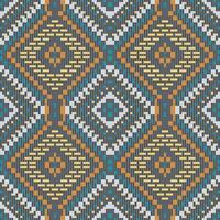 Pixel Ethnic Ikat Weaving Patternfolk Embroidery, Aztec Geometric Ornament Print. Design for Carpet, Wallpaper, Clothing, Wrapping, Fabric vector