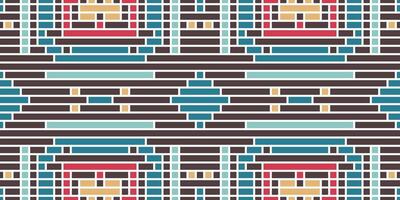 Kuwait Ikat Pattern Dressfolk Embroidery, Aztec Geometric Ornament Print. Design for Carpet, Wallpaper, Clothing, Wrapping, Fabric vector