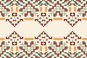 Repeating Pattern Indian Traditional Patternfolk Embroidery, Aztec Geometric Ornament Print. Design for Carpet, Wallpaper, Clothing, Wrapping, Fabric vector