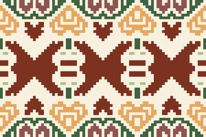 Classic Abstract Colorful Geometric Pattern Backgroundfolk Embroidery, Aztec Geometric Ornament Print. Design for Carpet, Wallpaper, Clothing, Wrapping, Fabric vector