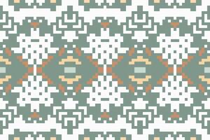 Folklore Abstract Colorful Geometric Pattern Backgroundfolk Embroidery, Aztec Geometric Ornament Print. Design for Carpet, Wallpaper, Clothing, Wrapping, Fabric vector
