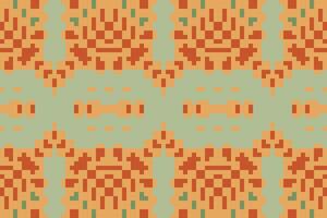 Motif Embroidery Ethnic Pattern Sweaterfolk Embroidery, Aztec Geometric Ornament Print. Design for Carpet, Wallpaper, Clothing, Wrapping, Fabric vector