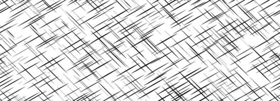 Black cross hatch seamless texture. Diagonal line repeated pattern surface. Rough sackcloth fabric background. Crosshatch linen canvas burlap overlay wallpaper. Homespun textile cloth backdrop vector
