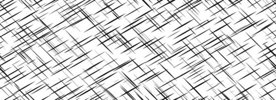 Black cross hatch seamless texture. Diagonal line repeated pattern surface. Rough sackcloth fabric background. Crosshatch linen canvas burlap overlay wallpaper. textile cloth backdrop vector