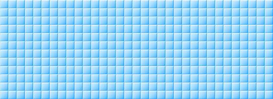 Seamless blue tile pattern. Square ceramic tiled texture for bathroom wall, kitchen floor, pool. Repeating mosaic grid background. Repeated turquoise wallpaper. vector
