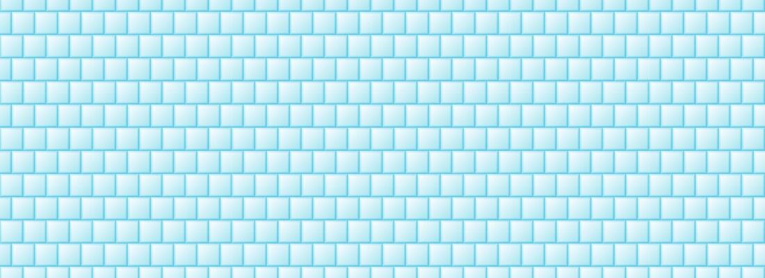 Seamless blue tile pattern. Square ceramic tiles texture for bathroom wall, kitchen floor, pool. Repeating mosaic grid background. Repeated turquoise tiled surface wallpaper.