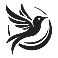 A stylized bird in flight, symbolizing freedom and inspiration. vector