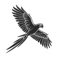 A bold, stylized illustration of a falcon soaring through the air. vector
