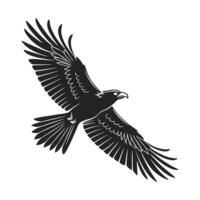 Striking Silhouette of a Bird vector