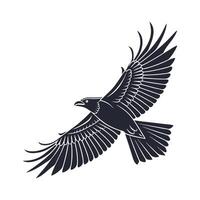 Powerful Bald Eagle in Flight, Vintage Style vector