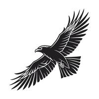 A striking, stylized silhouette of a raven perched on a branch, surrounded by delicate, decorative foliage. vector