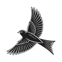 Elegant Silhouette of Birds in Flight vector