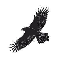 A bold, vintage-style illustration of an eagle soaring in flight. vector
