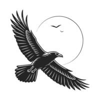 A bold, stylized silhouette of a falcon in flight against a pure white background. vector