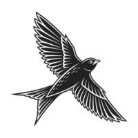A bold, stylized silhouette of an eagle soaring through the air. vector