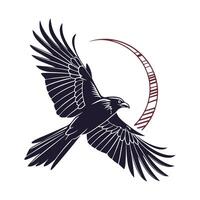 Majestic Parrot in Flight, Graphic Design Element vector
