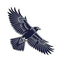 vintage-style illustration of an eagle soaring in flight. vector