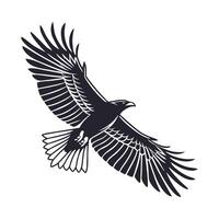 Powerful Silhouette of a Soaring vector