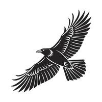Powerful Raven Flight, Silhouette Design vector