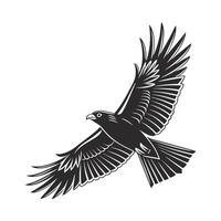 Silhouette of a Soaring Eagle vector