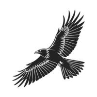 A bold, stylized vetor graphic of a falcon in mid-flight. vector