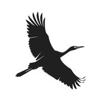 Powerful Eagle in Flight, Silhouette Style vector