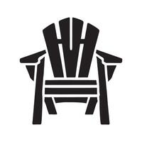 Classic Adirondack Chair Silhouette Graphic vector