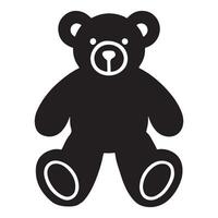 Cute Teddy Bear Silhouette Illustration vector
