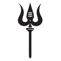 Symbolic Trishul Silhouette a Hindu Religious Icon vector