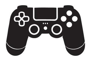 A Sleek Black Silhouette of a Game Controller vector