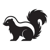 Skunk Silhouette Illustration Graphic vector