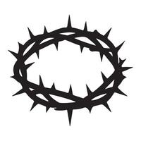 Crown of Thorns Silhouette Illustration vector