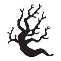 Spooky Silhouette Illustration of a Dead Tree vector