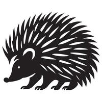 Hedgehog Silhouette Illustration Design vector