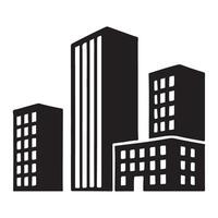 Modern Silhouette Illustration of City Buildings vector
