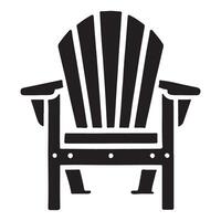 Adirondack Chair Silhouette Illustration for Summer Designs vector