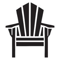 Classic Adirondack Chair Silhouette Illustration for Relaxing vector