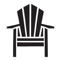 Silhouette Illustration of Adirondack Chair vector