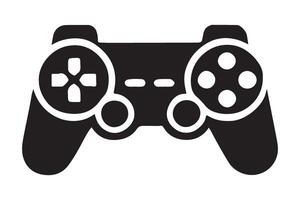 Classic Game Controller Silhouette Icon vector