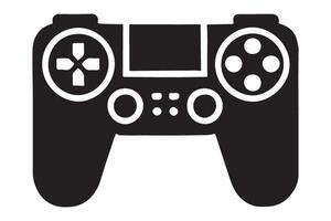 Modern Game Controller Silhouette Art vector
