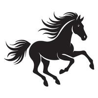 Silhouette of a Running Horse Illustration design vector