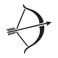 Bow and Arrow Silhouette Illustration design vector