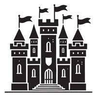 Medieval Castle Silhouette Illustration Graphic vector