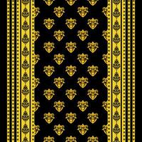 damask pattern on back background vector
