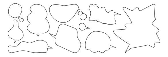 Speech bubbles of different shapes. vector
