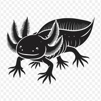 An axolotl perched in a mountainous landscape, surrounded by towering mountains and lush green trees vector