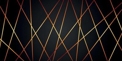 black background with gold color abstract lines vector